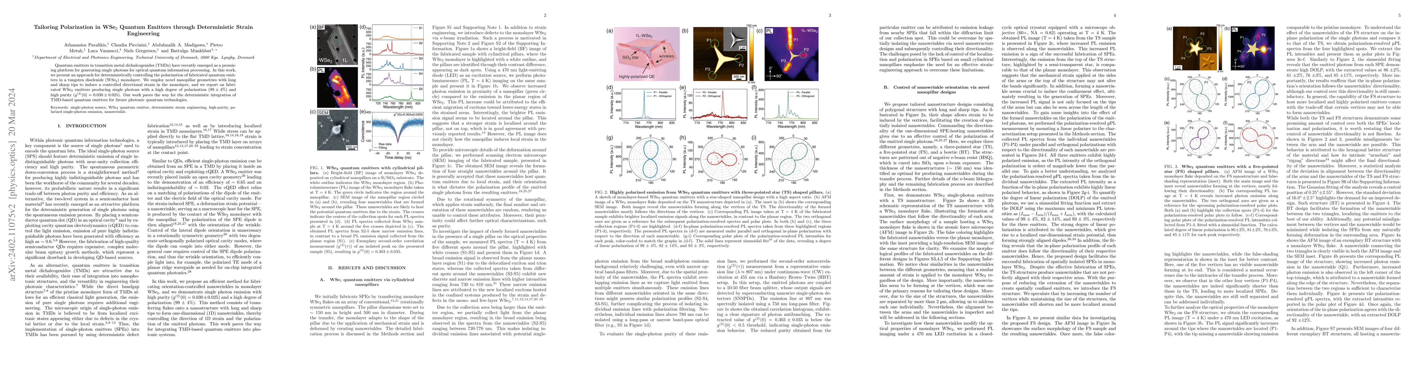 Thumbnail for Tailoring Polarization in WSe$_2$ Quantum Emitters through Deterministic
  Strain Engineering