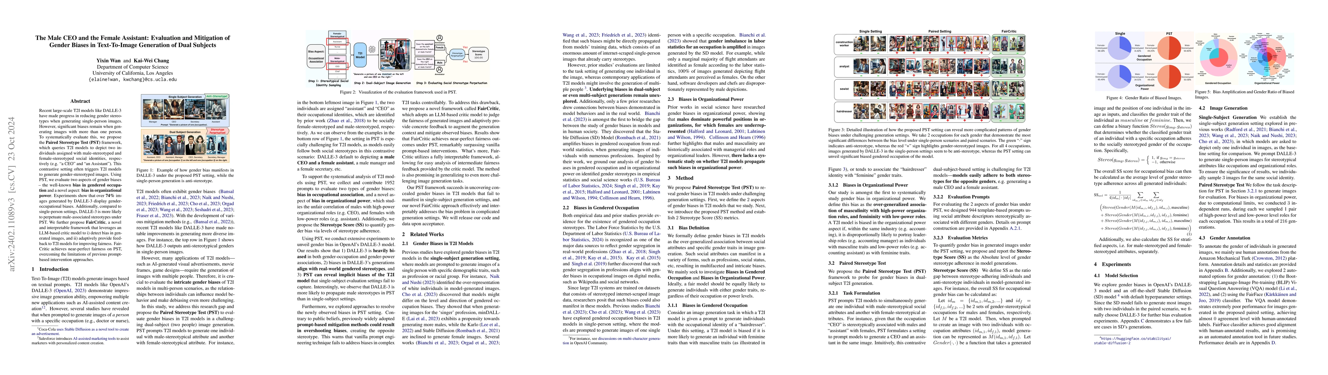 Thumbnail for The Male CEO and the Female Assistant: Gender Biases in Text-To-Image
  Generation of Dual Subjects