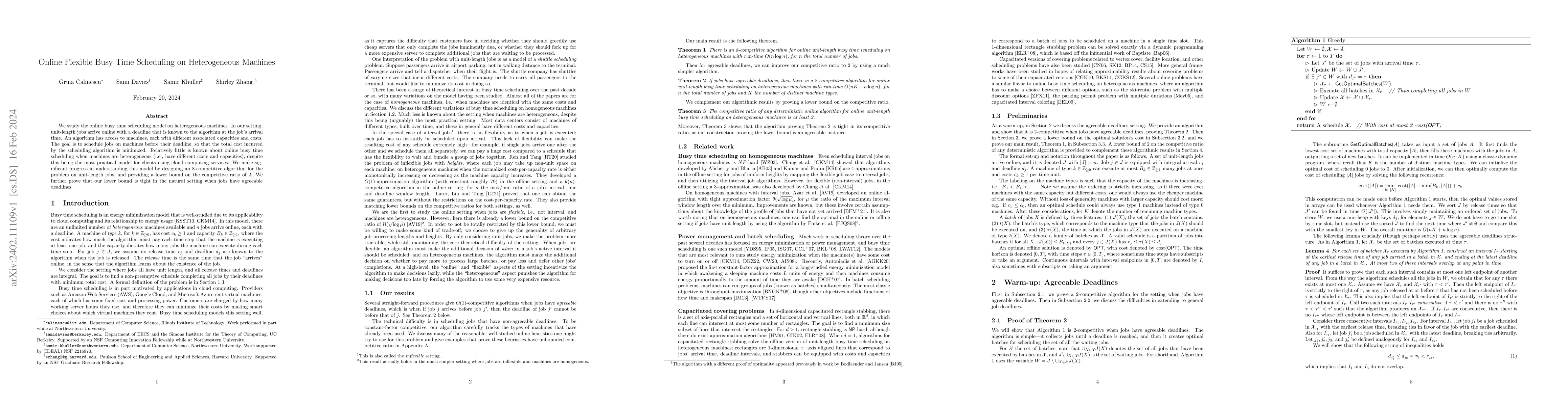 Thumbnail for Online Flexible Busy Time Scheduling on Heterogeneous Machines