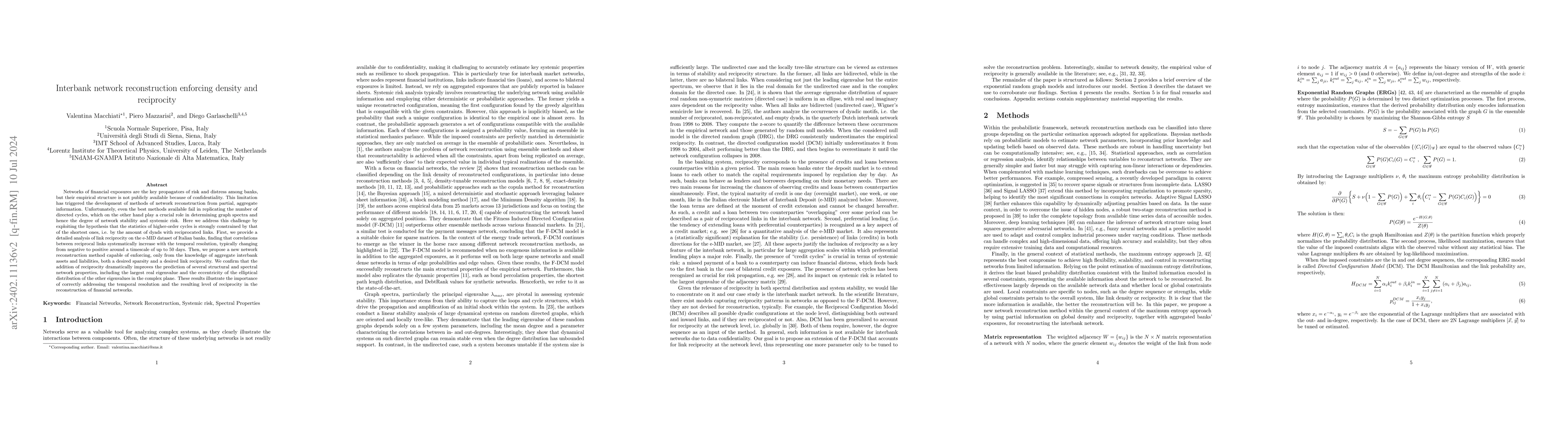 Thumbnail for Interbank network reconstruction enforcing density and reciprocity