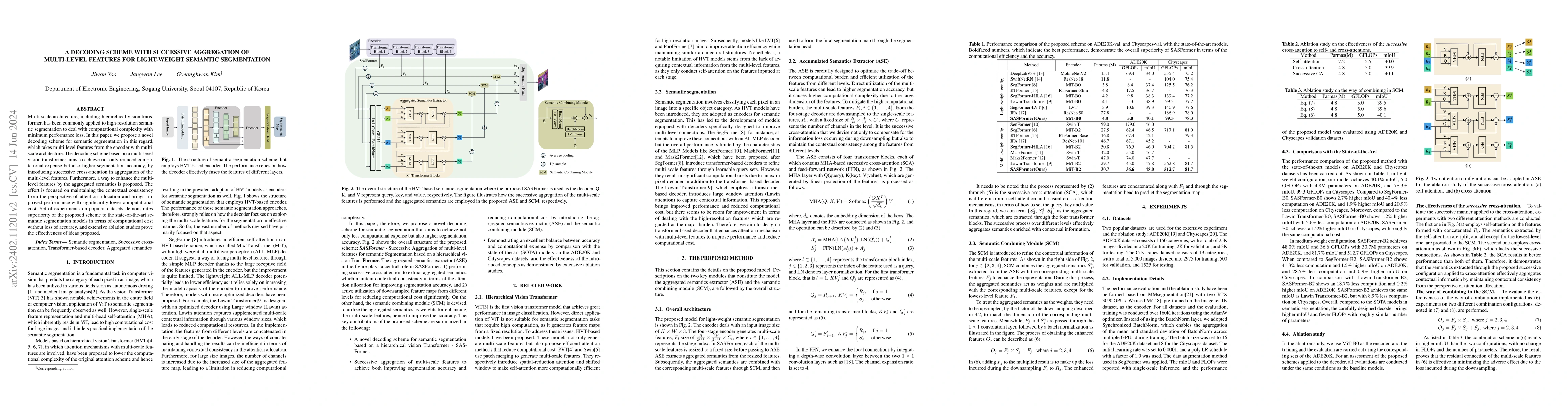 Thumbnail for A Decoding Scheme with Successive Aggregation of Multi-Level Features
  for Light-Weight Semantic Segmentation