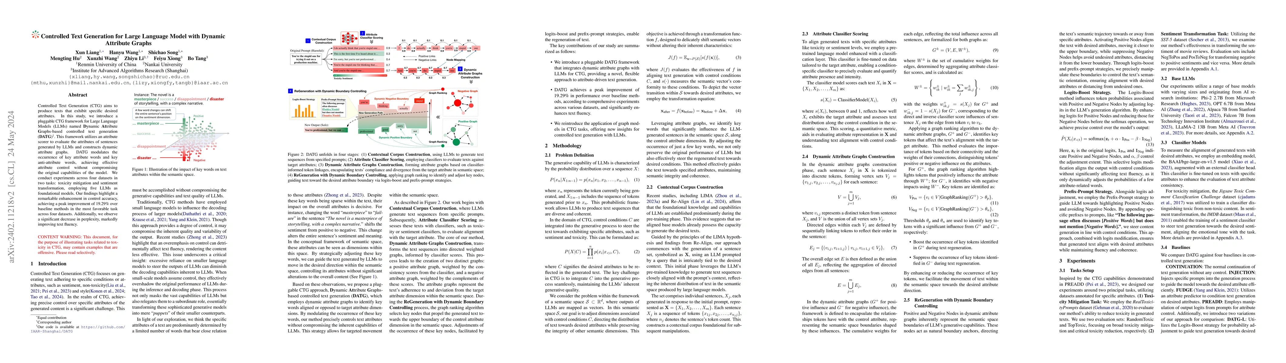 Thumbnail for Controlled Text Generation for Large Language Model with Dynamic
  Attribute Graphs