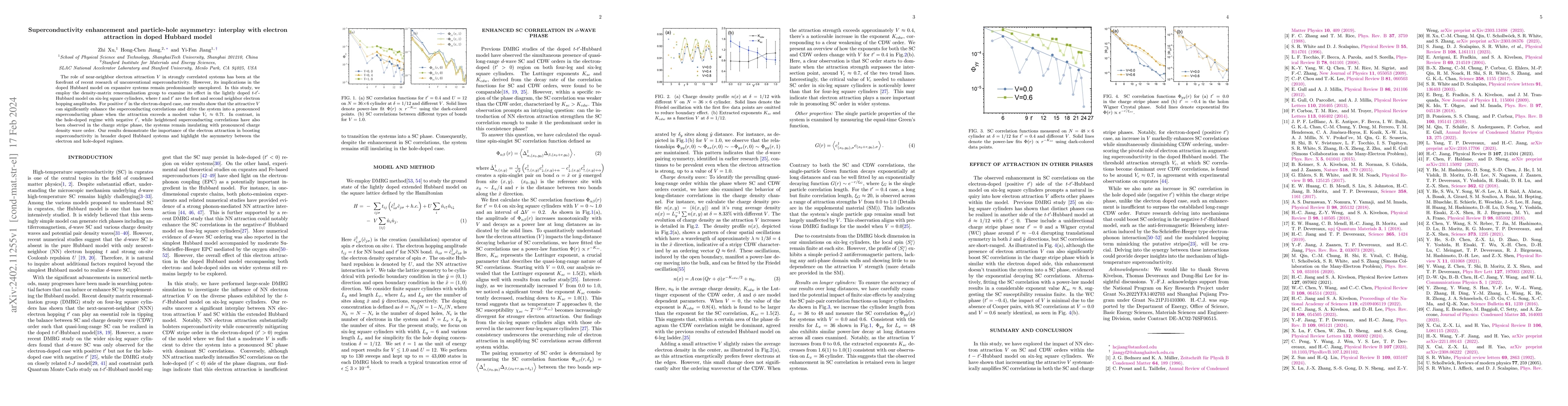 Thumbnail for Superconductivity enhancement and particle-hole asymmetry: interplay
  with electron attraction in doped Hubbard model