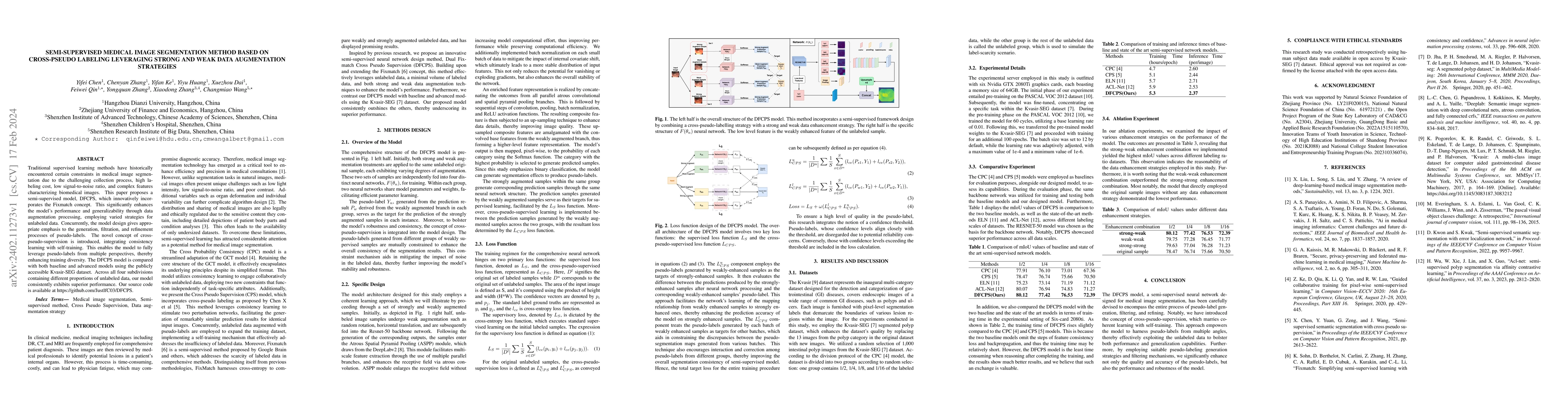 Thumbnail for Semi-supervised Medical Image Segmentation Method Based on Cross-pseudo
  Labeling Leveraging Strong and Weak Data Augmentation Strategies