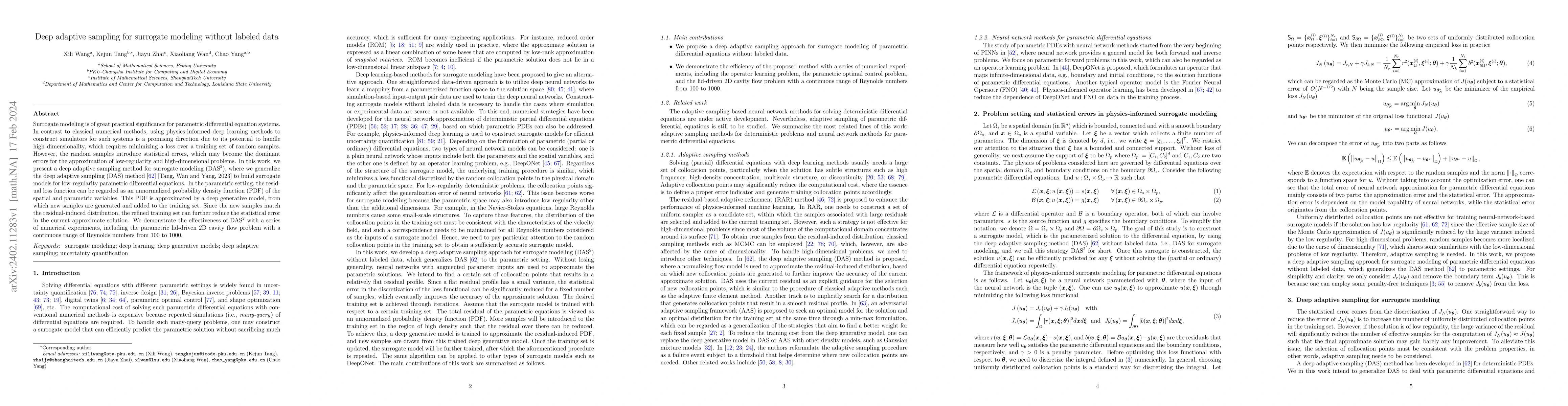 Thumbnail for Deep adaptive sampling for surrogate modeling without labeled data