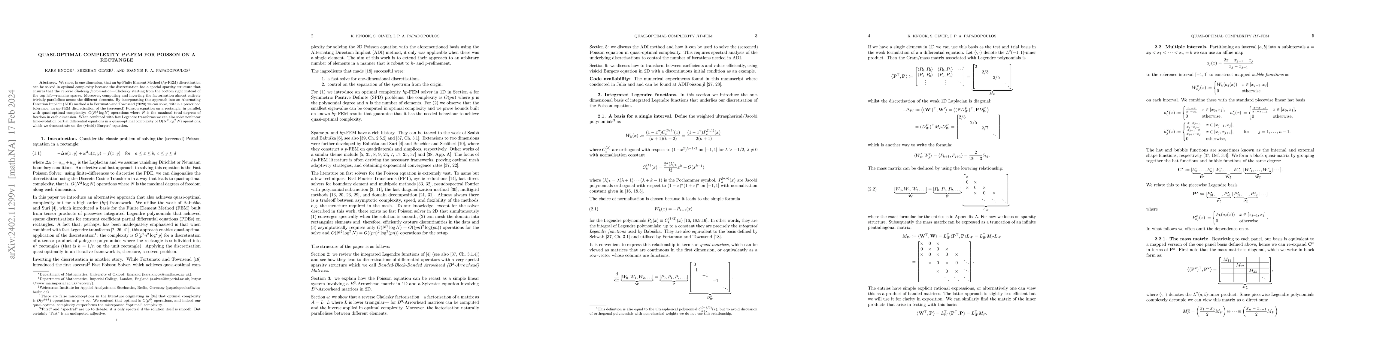 Thumbnail for Quasi-optimal complexity $hp$-FEM for Poisson on a rectangle