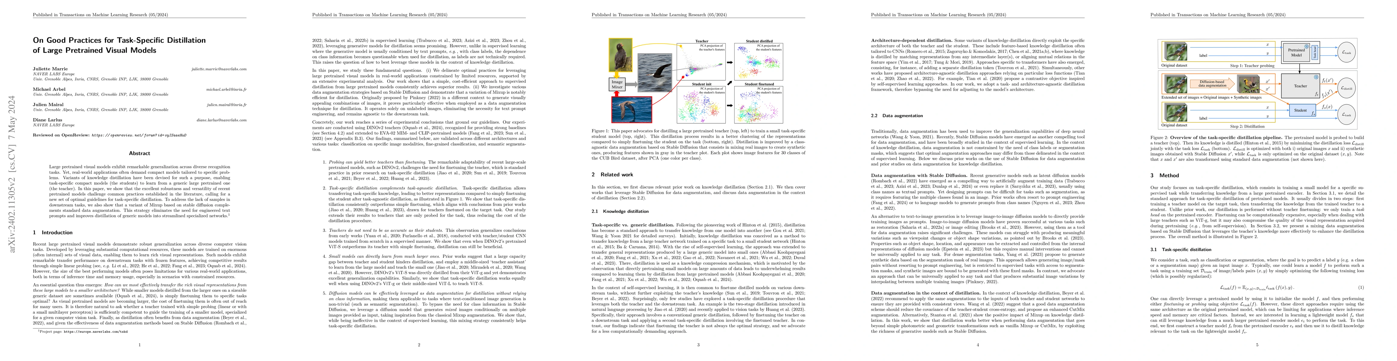 Thumbnail for On Good Practices for Task-Specific Distillation of Large Pretrained
  Visual Models