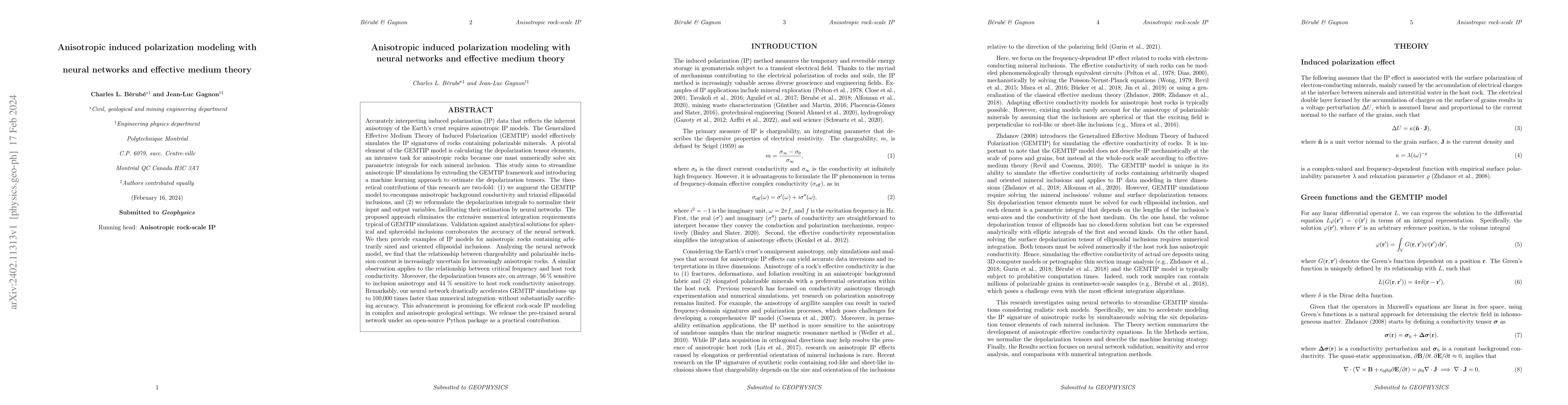 Thumbnail for Anisotropic induced polarization modeling with neural networks and
  effective medium theory