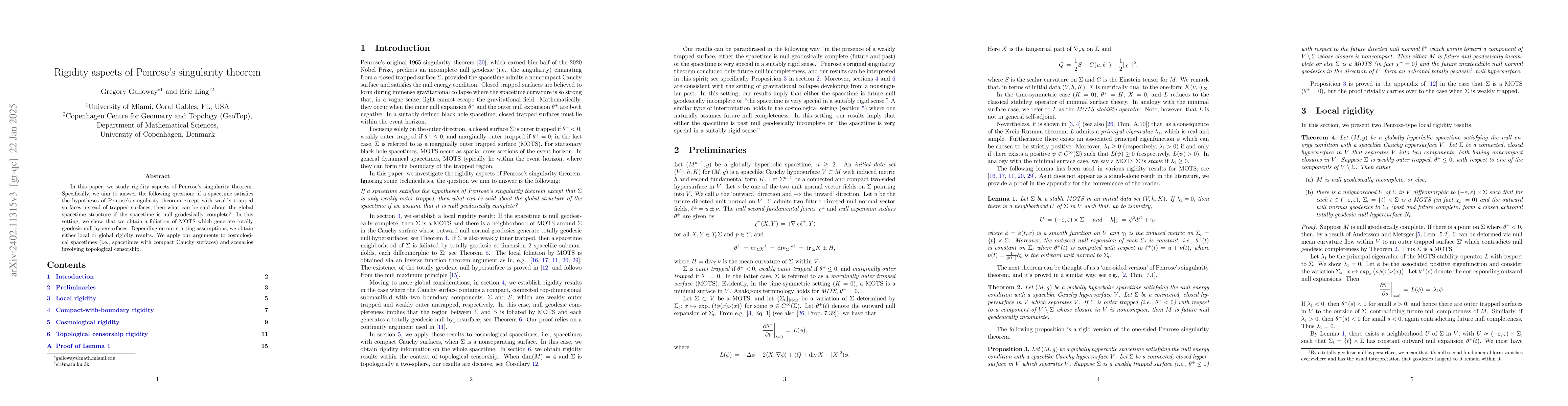 Thumbnail for Rigidity aspects of Penrose's singularity theorem