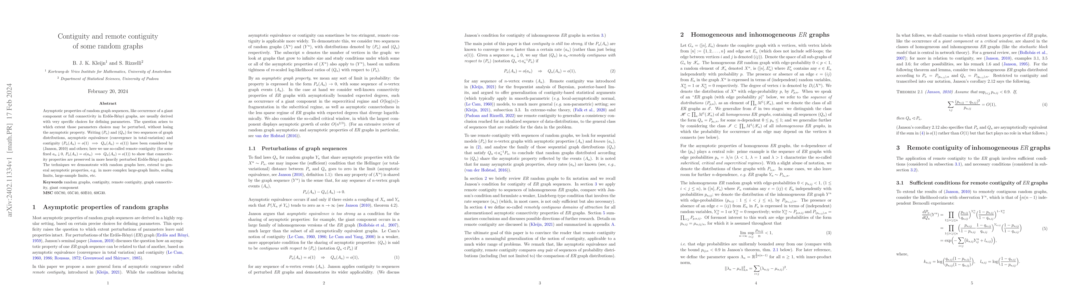 Thumbnail for Contiguity and remote contiguity of some random graphs