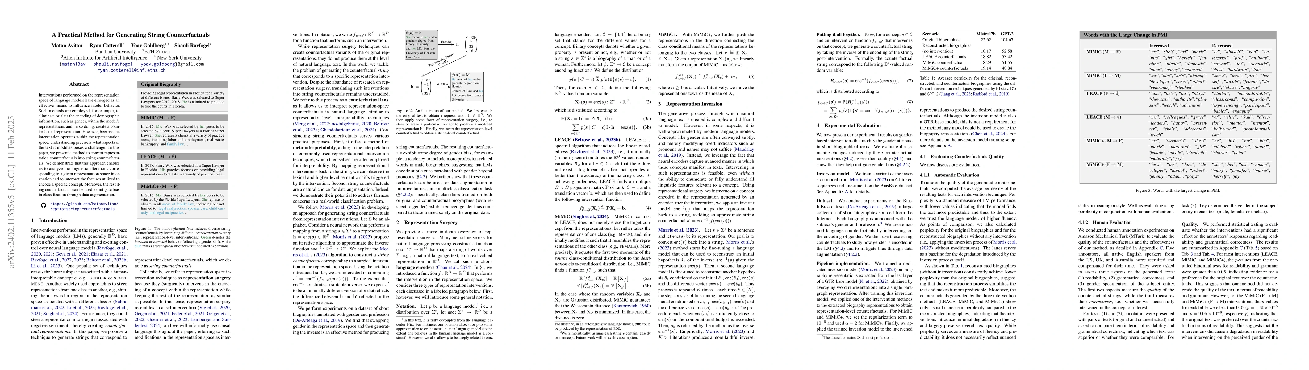 Thumbnail for Natural Language Counterfactuals through Representation Surgery