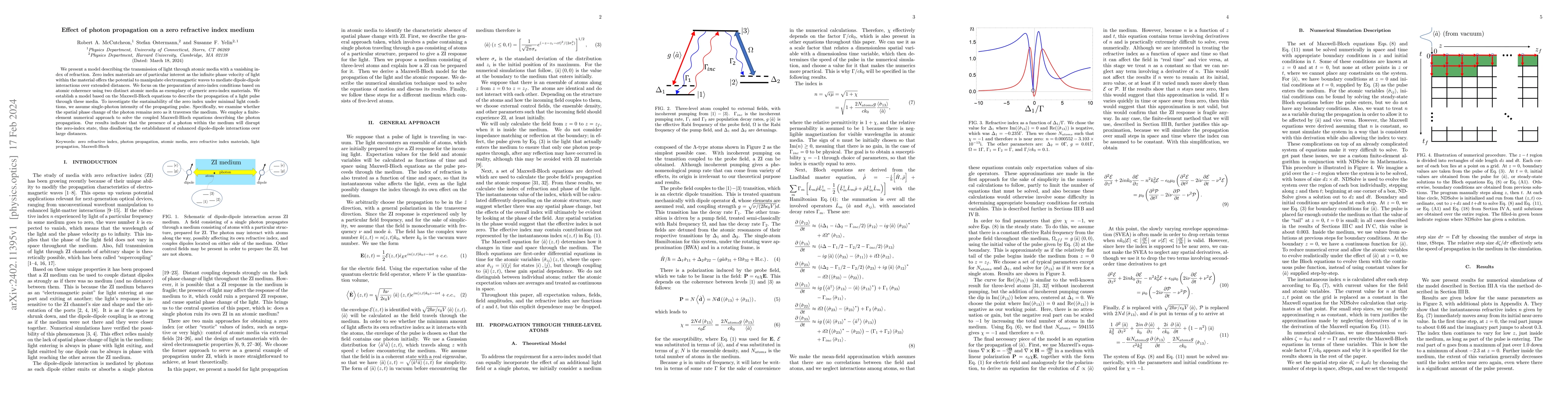 Thumbnail for Effect of photon propagation on a zero refractive index medium