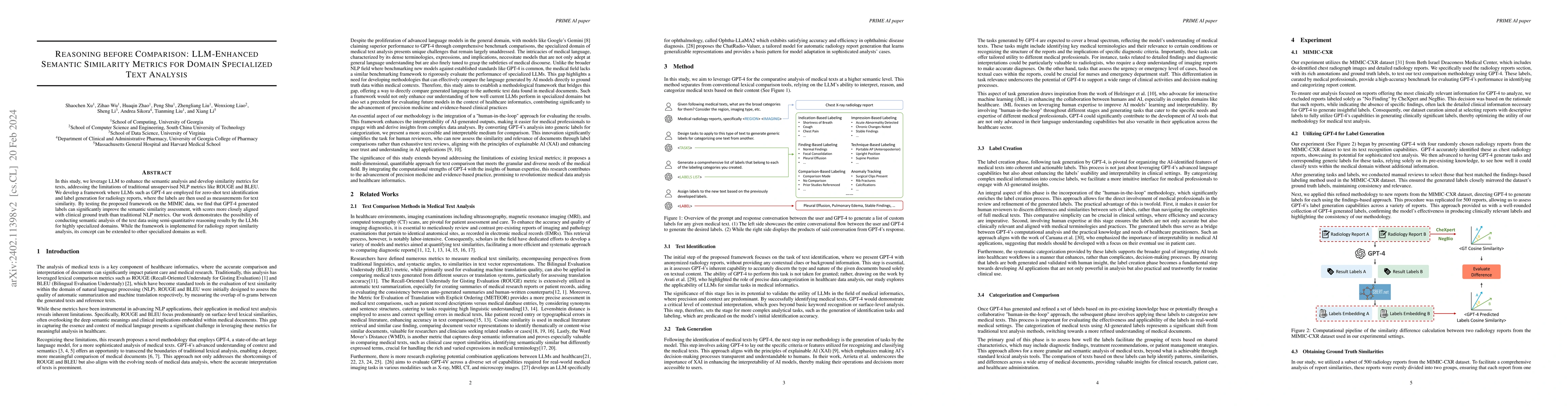 Thumbnail for Reasoning before Comparison: LLM-Enhanced Semantic Similarity Metrics
  for Domain Specialized Text Analysis