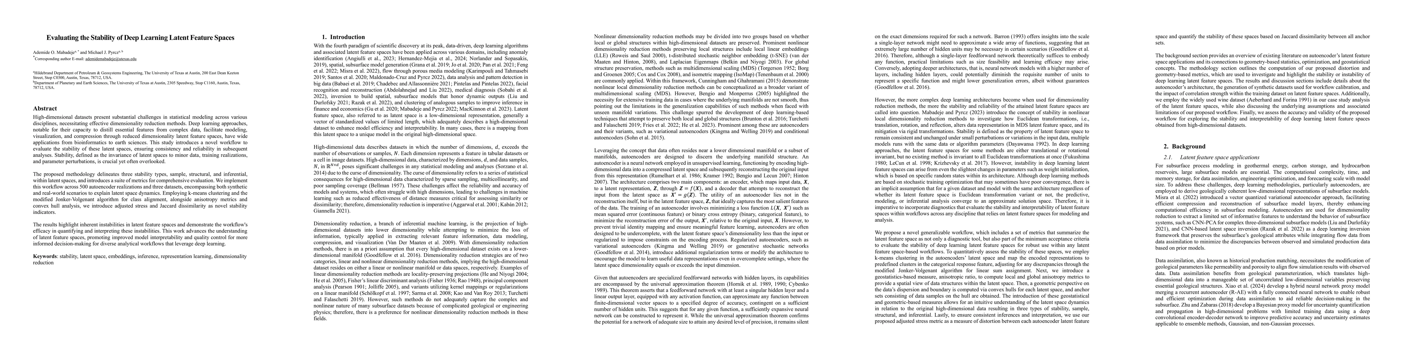 Thumbnail for Evaluating the Stability of Deep Learning Latent Feature Spaces