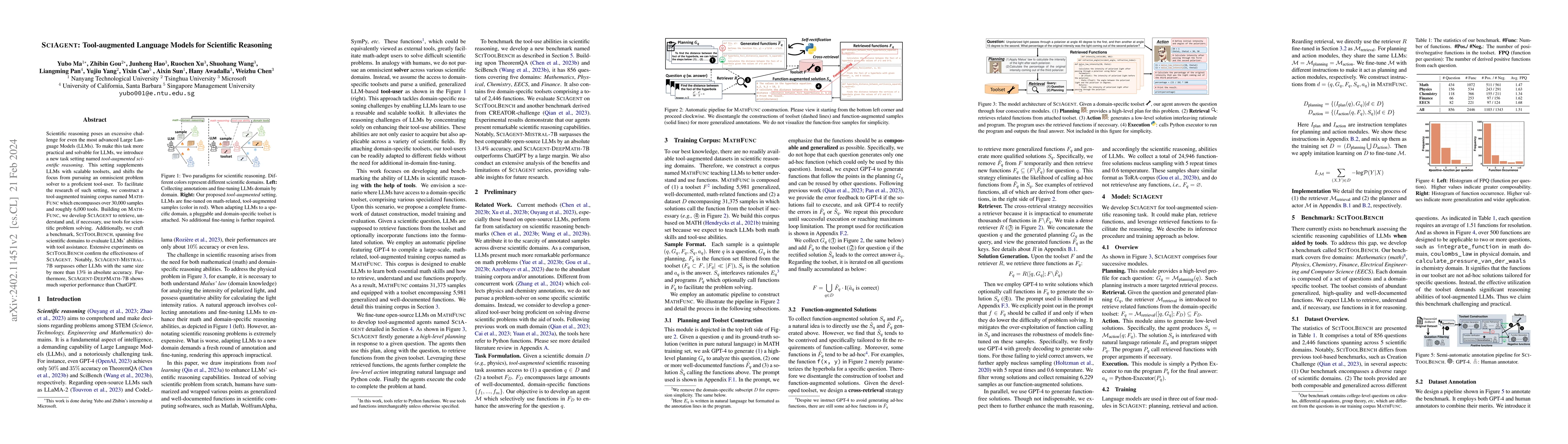 Thumbnail for SciAgent: Tool-augmented Language Models for Scientific Reasoning