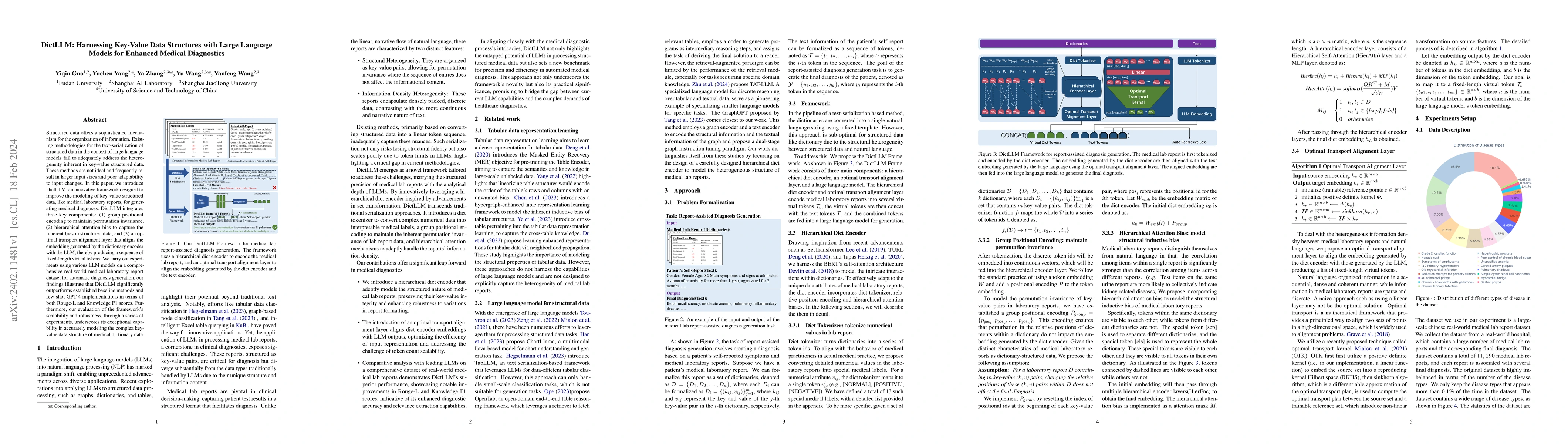 Thumbnail for DictLLM: Harnessing Key-Value Data Structures with Large Language Models
  for Enhanced Medical Diagnostics