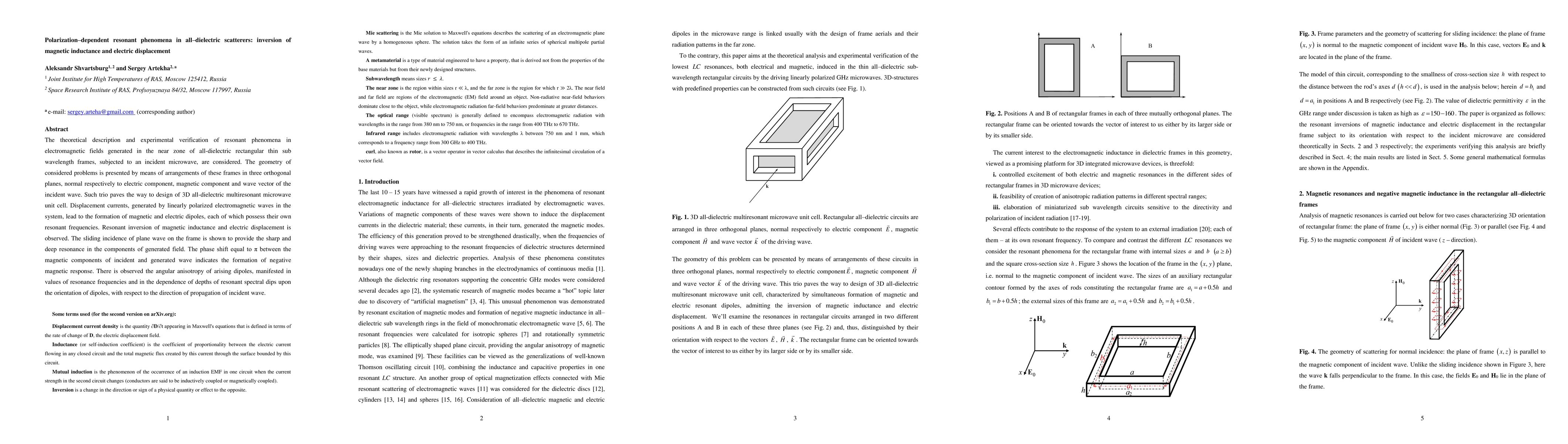 Thumbnail for Polarization-dependent resonant phenomena in all-dielectric scatterers:
  inversion of magnetic inductance and electric displacement