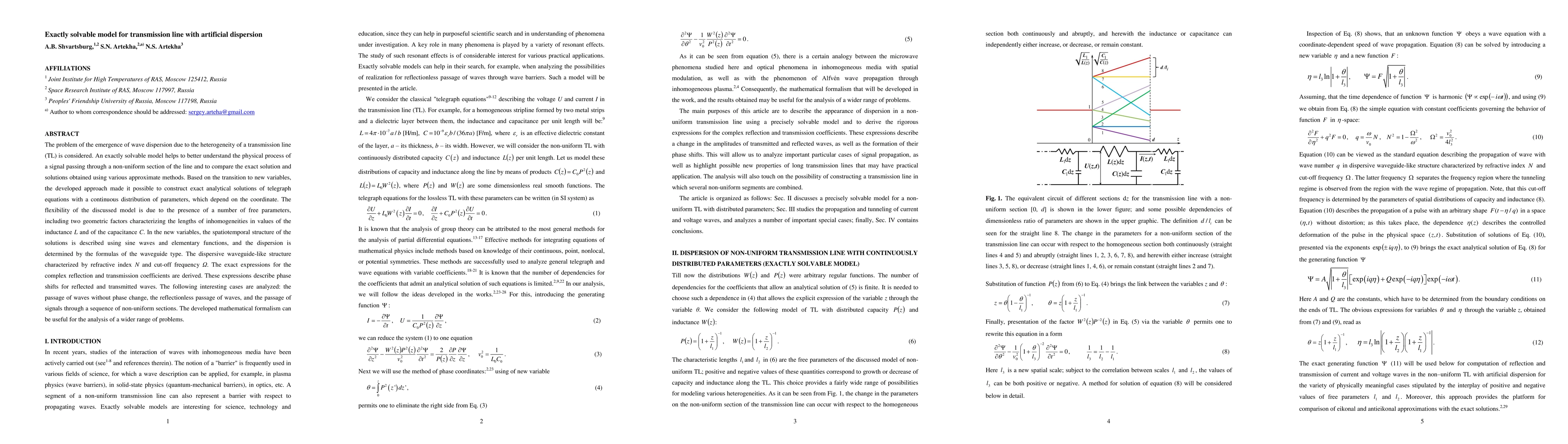 Thumbnail for Exactly solvable model for transmission line with artificial dispersion