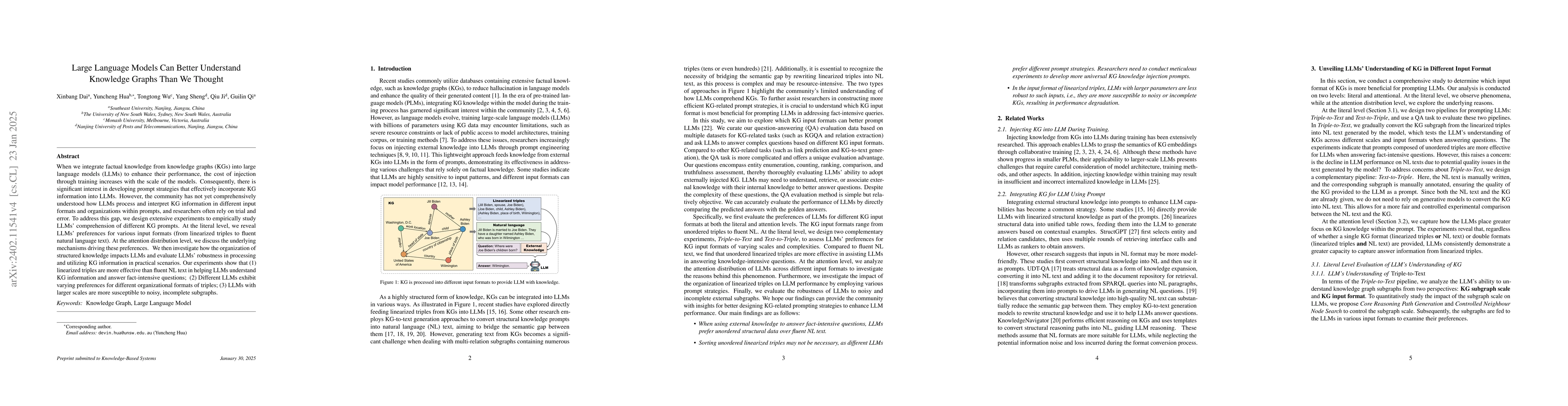 Thumbnail for Large Language Models Can Better Understand Knowledge Graphs Than We
  Thought