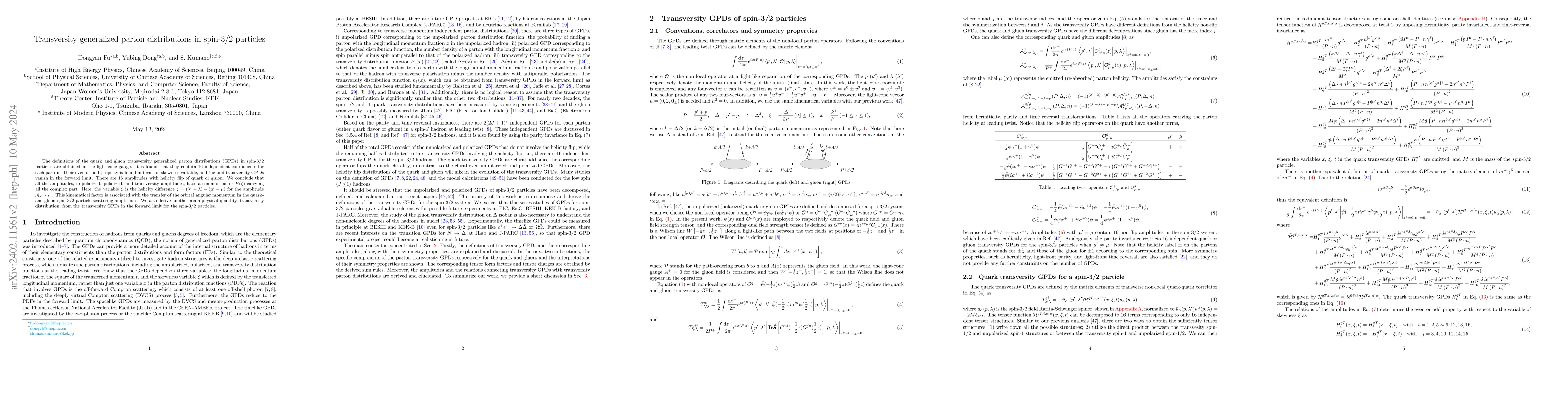 Thumbnail for Transversity generalized parton distributions in spin-3/2 particles