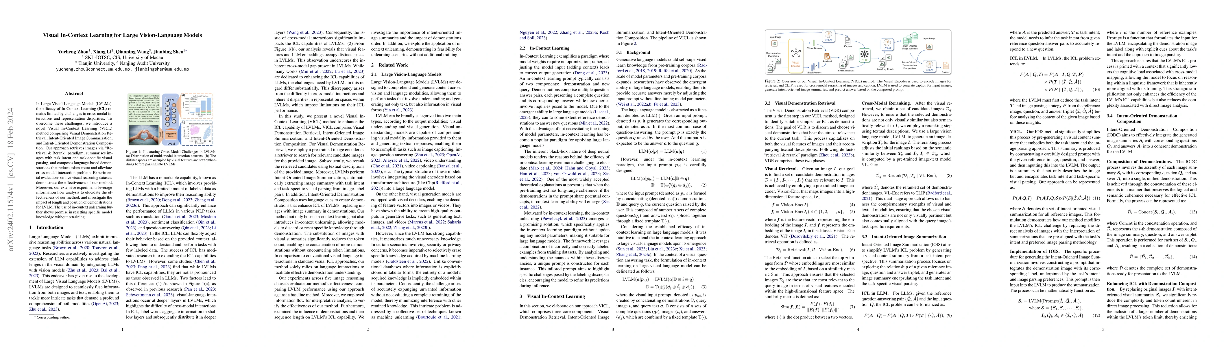 Thumbnail for Visual In-Context Learning for Large Vision-Language Models