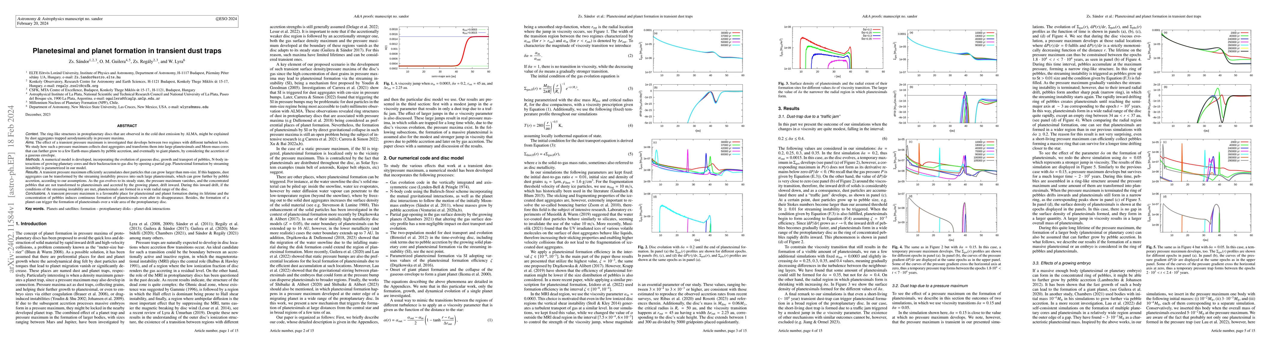 Thumbnail for Planetesimal and planet formation in transient dust traps