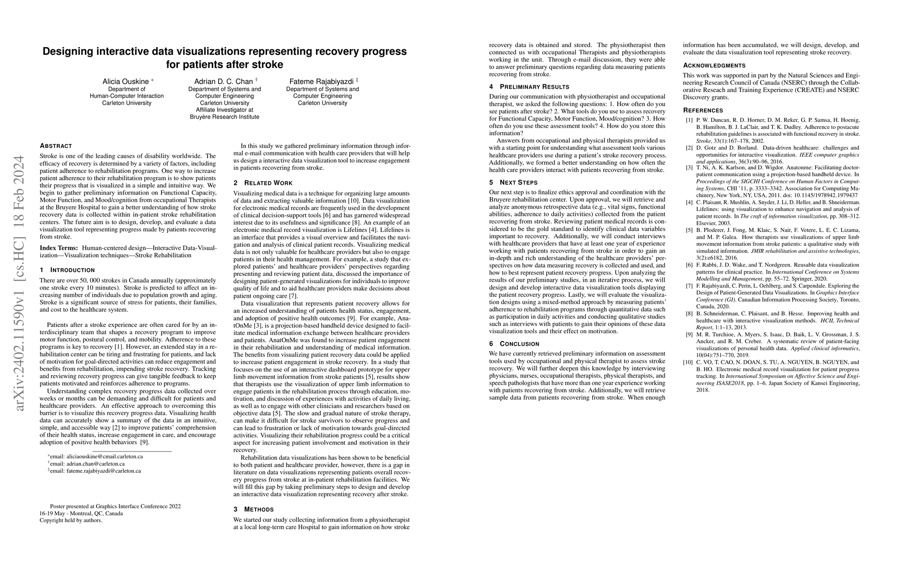 Thumbnail for Designing interactive data visualizations representing recovery progress
  for patients after stroke