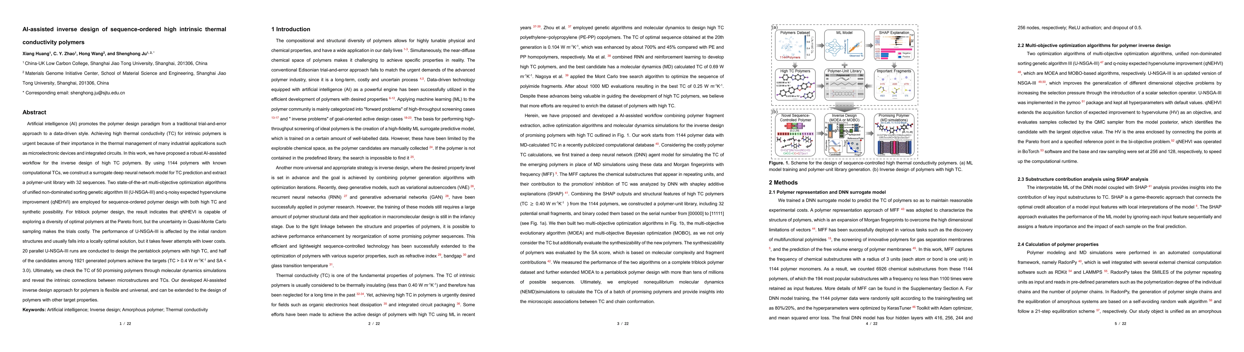 Thumbnail for AI-assisted inverse design of sequence-ordered high intrinsic thermal
  conductivity polymers