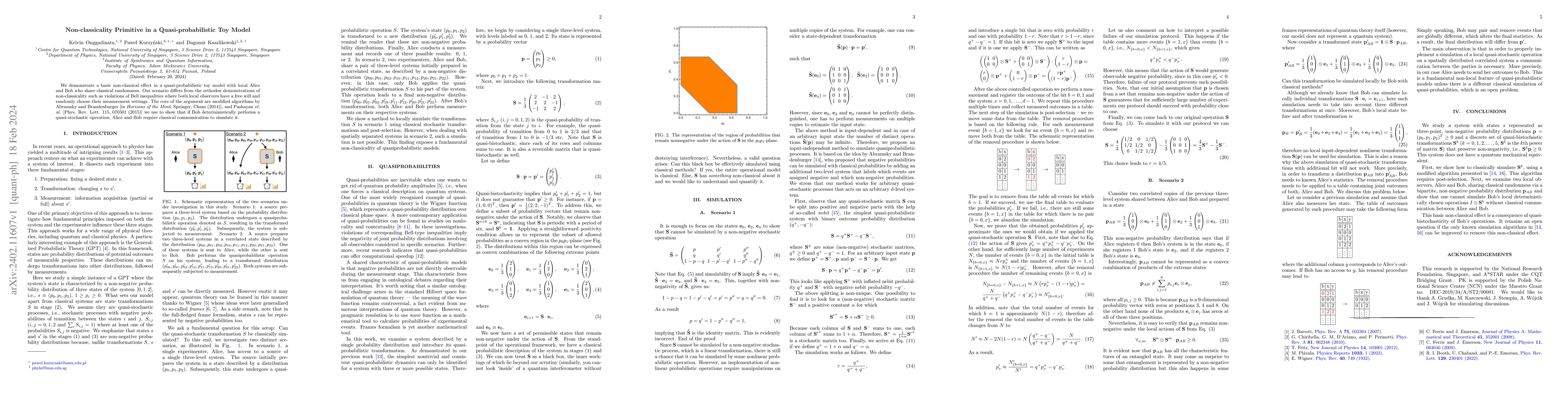 Thumbnail for Non-classicality Primitive in a Quasi-probabilistic Toy Model