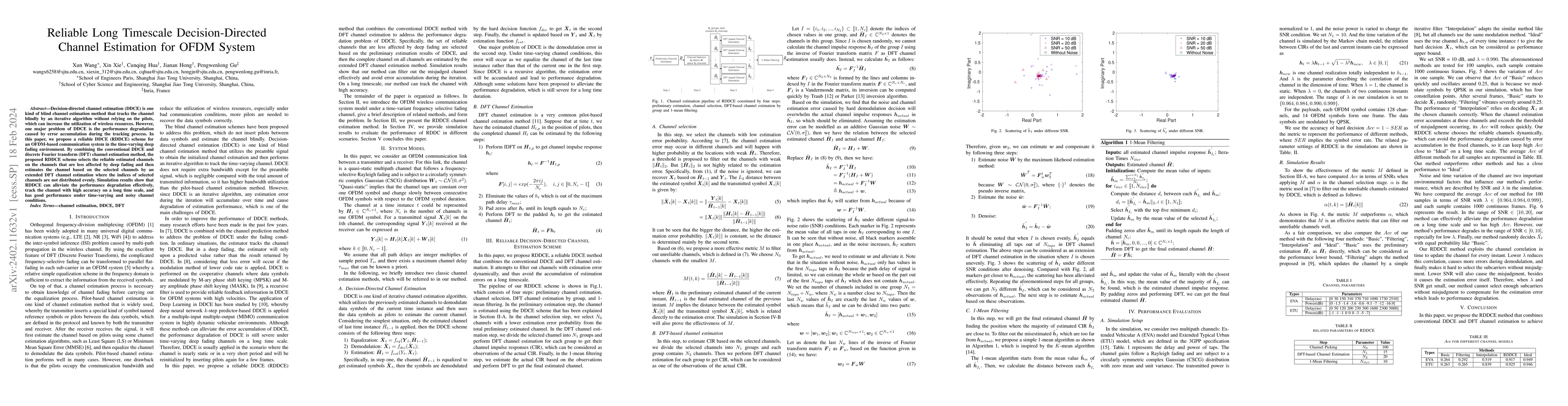 Thumbnail for Reliable long timescale decision-directed channel estimation for OFDM
  system