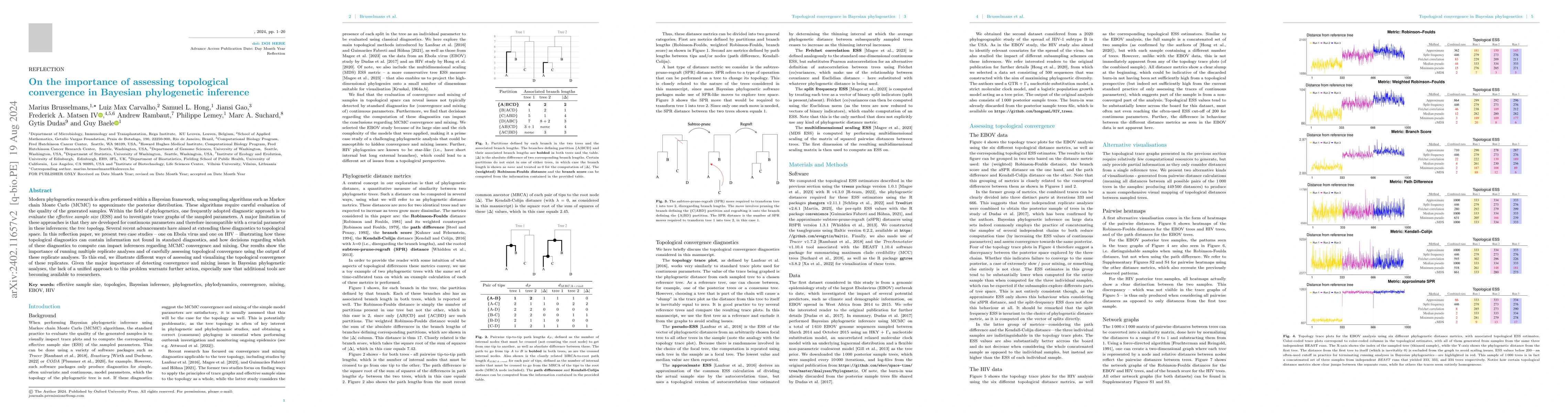 Thumbnail for On the importance of assessing topological convergence in Bayesian
  phylogenetic inference