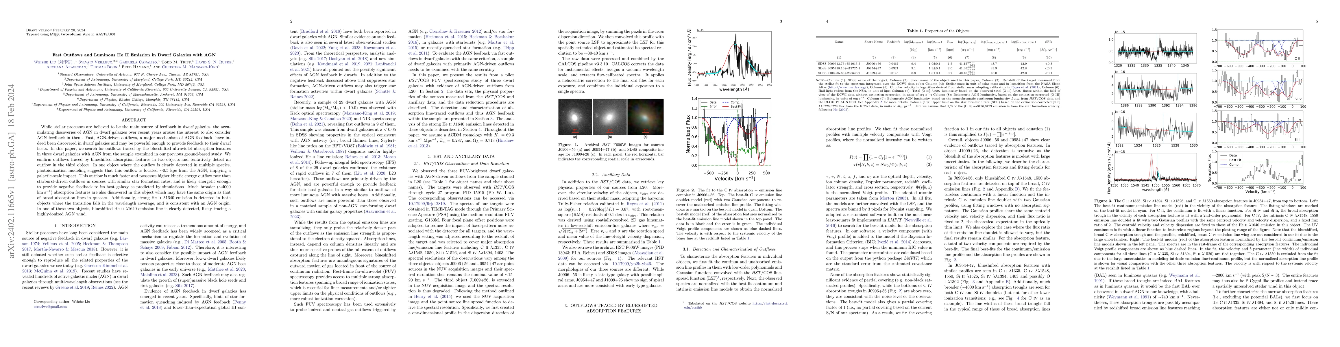 Thumbnail for Fast Outflows and Luminous He II Emission in Dwarf Galaxies with AGN