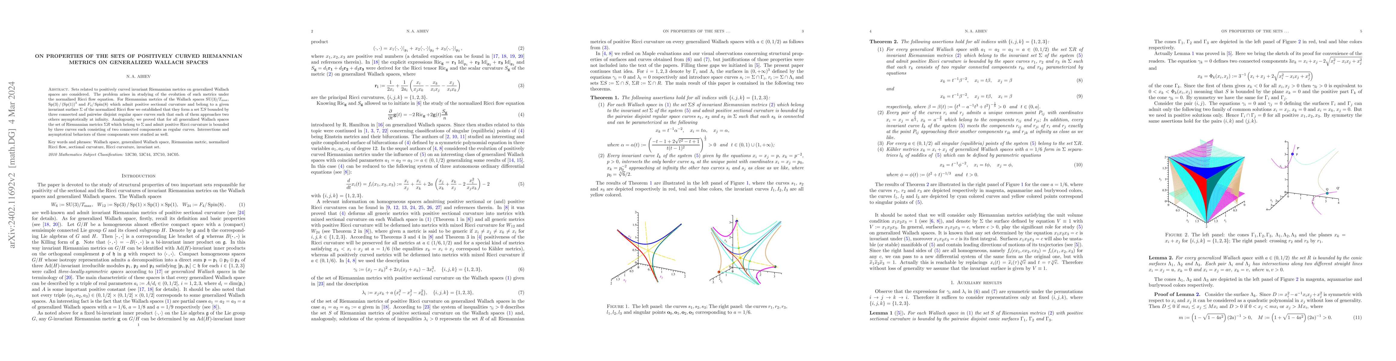 Thumbnail for On properties of the sets of positively curved Riemannian metrics on
  generalized Wallach spaces