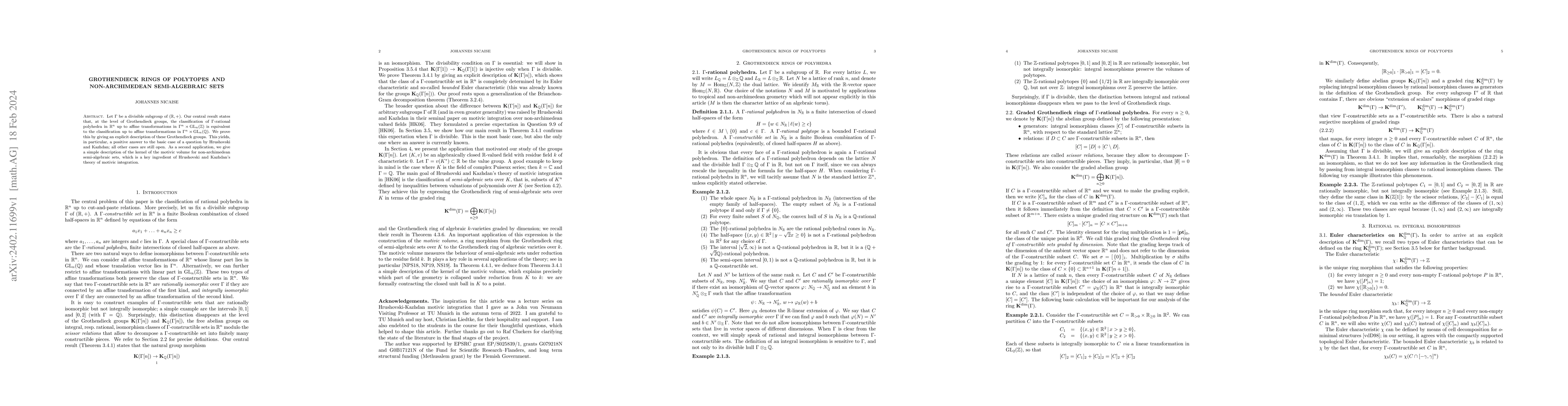 Thumbnail for Grothendieck rings of polytopes and non-archimedean semi-algebraic sets