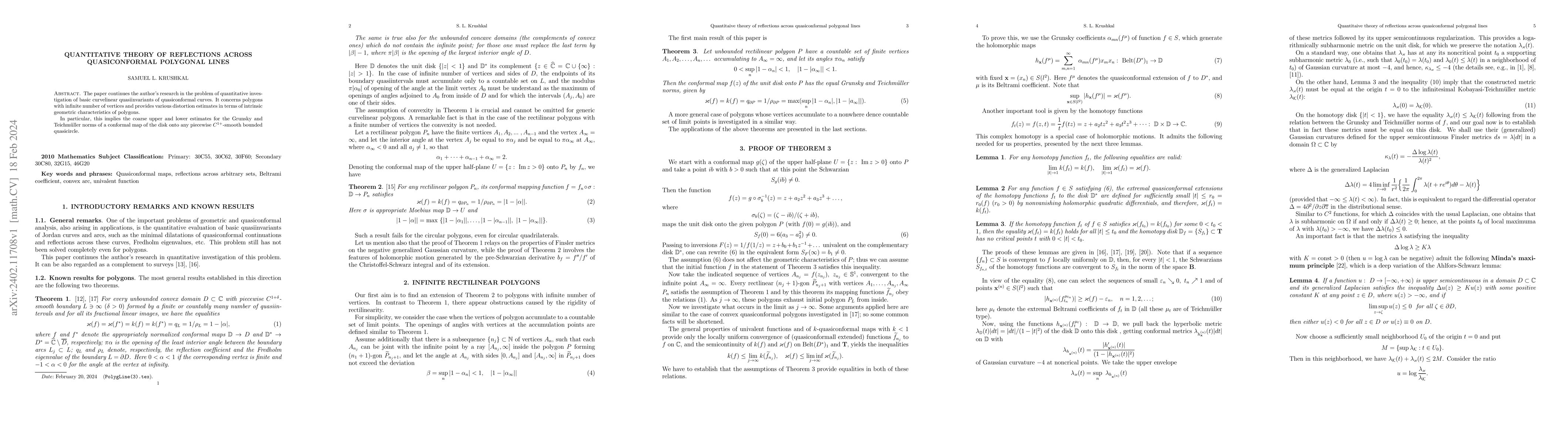 Thumbnail for Quantitative theory of reflections across quasiconformal polygonal lines