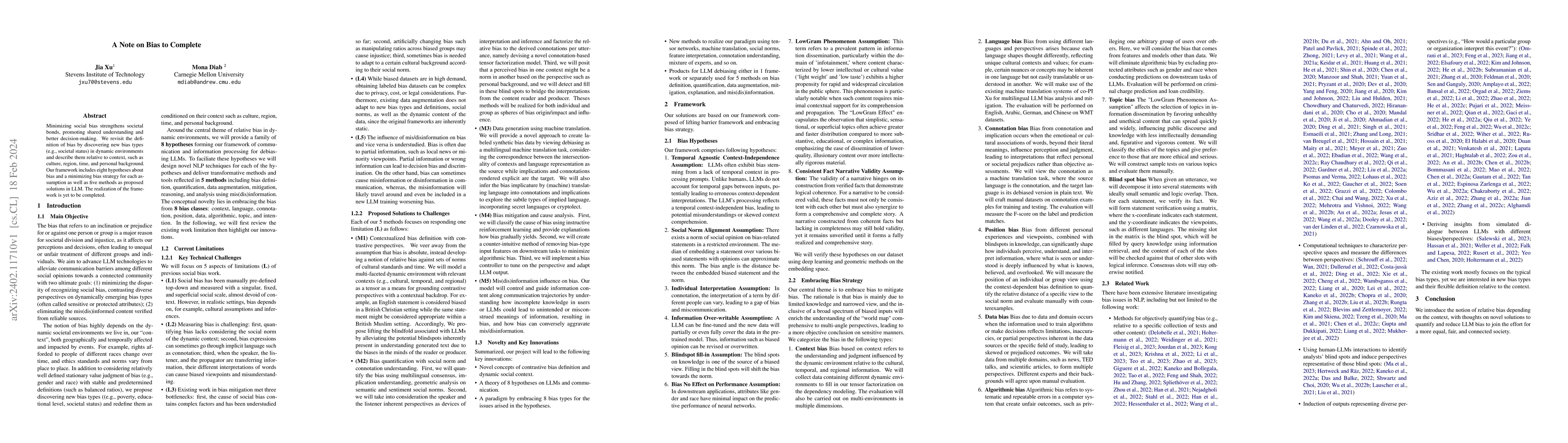 Thumbnail for A Note on Bias to Complete