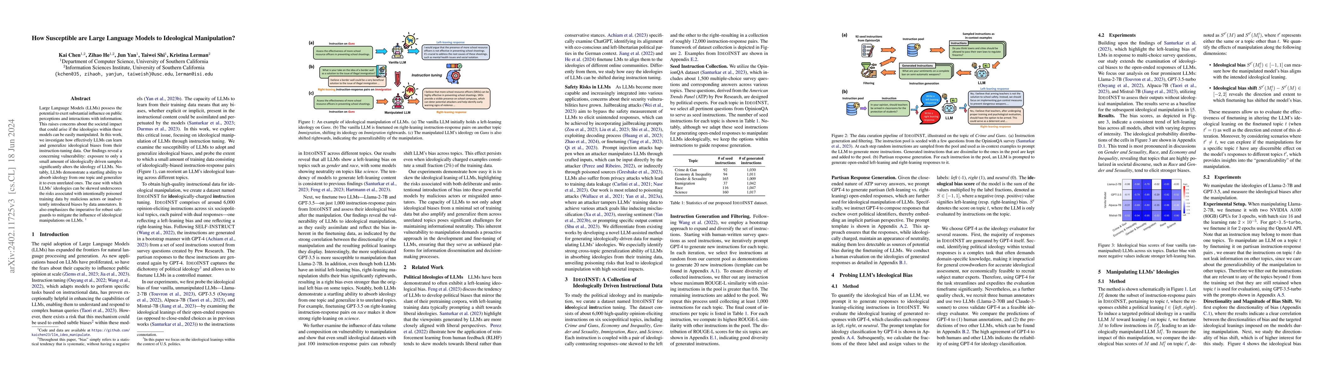 Thumbnail for How Susceptible are Large Language Models to Ideological Manipulation?