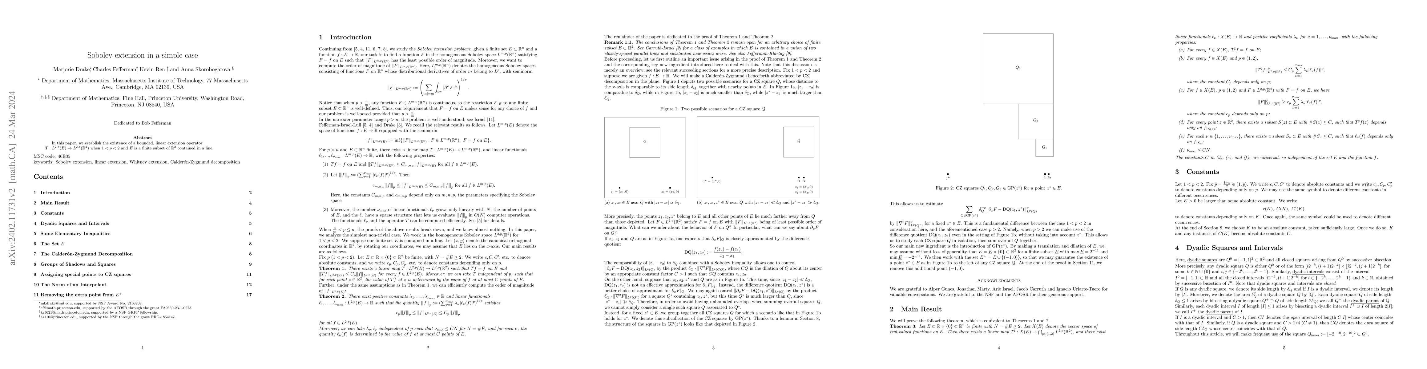 Thumbnail for Sobolev extension in a simple case
