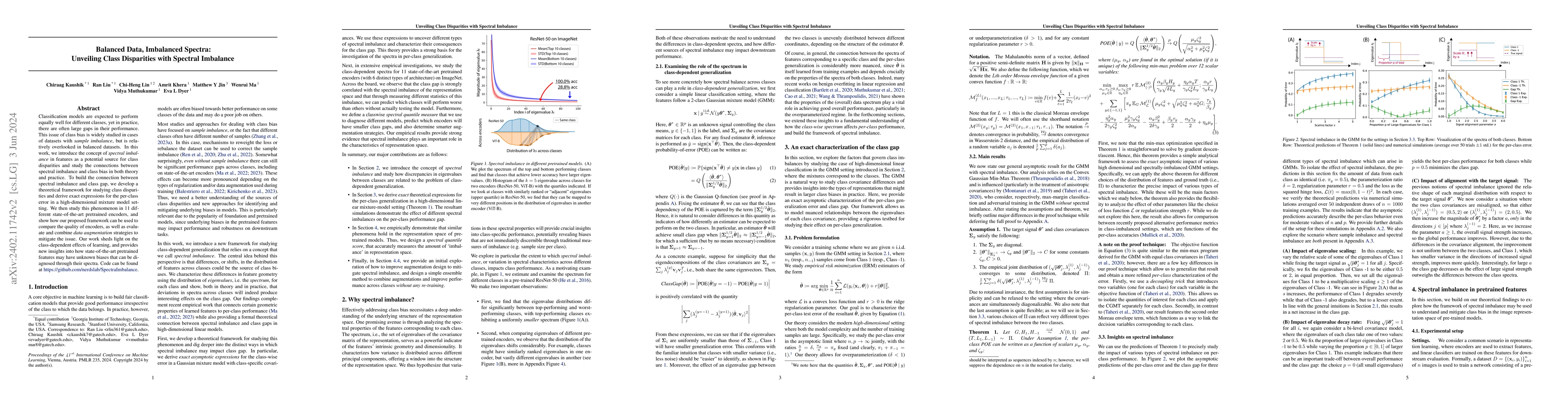 Thumbnail for Balanced Data, Imbalanced Spectra: Unveiling Class Disparities with
  Spectral Imbalance
