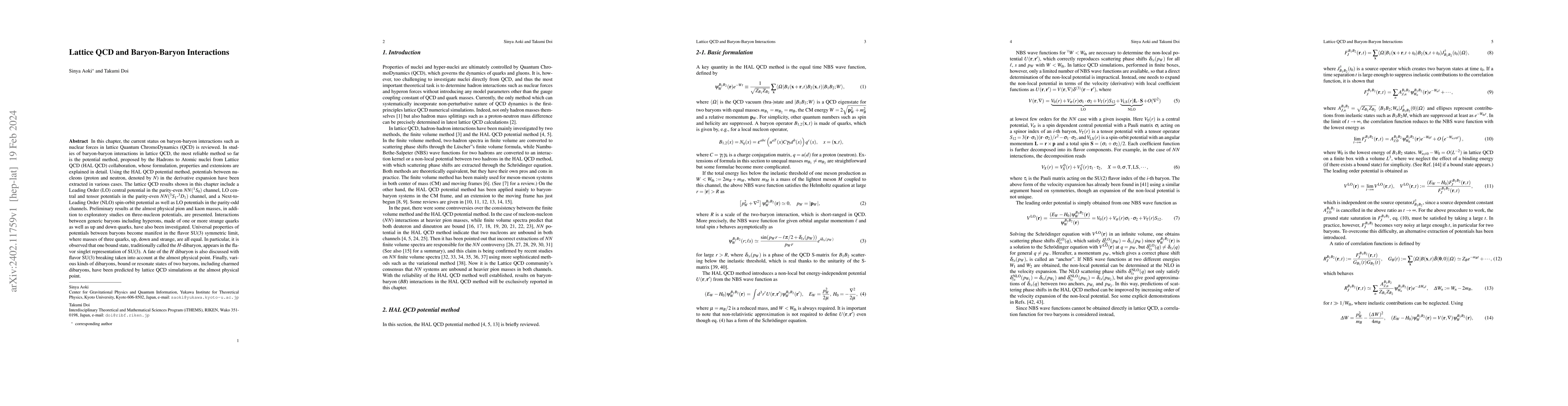 Thumbnail for Lattice QCD and Baryon-Baryon Interactions