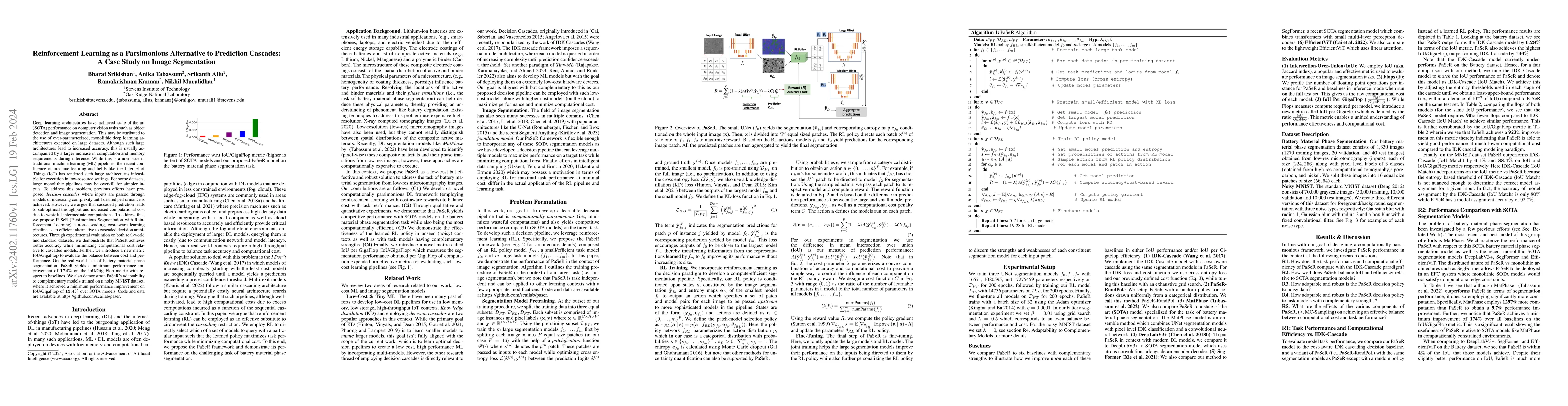 Thumbnail for Reinforcement Learning as a Parsimonious Alternative to Prediction
  Cascades: A Case Study on Image Segmentation