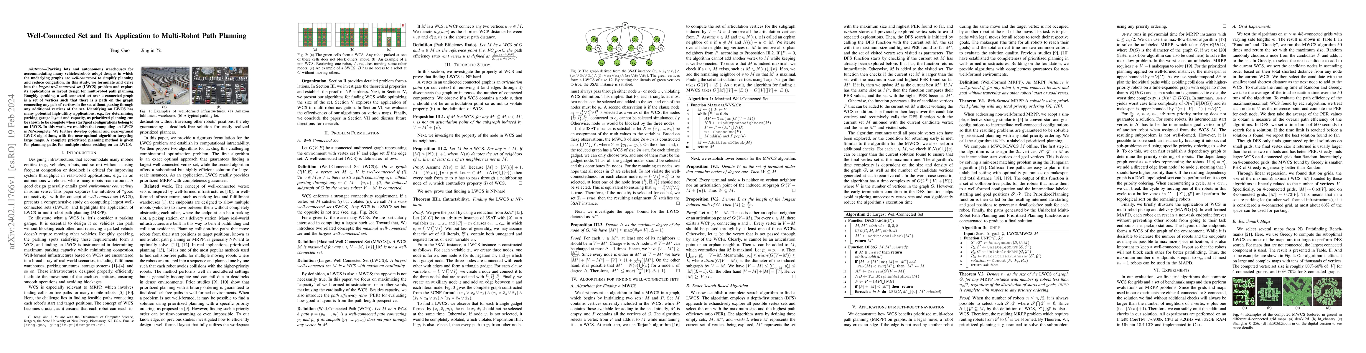Thumbnail for Well-Connected Set and Its Application to Multi-Robot Path Planning