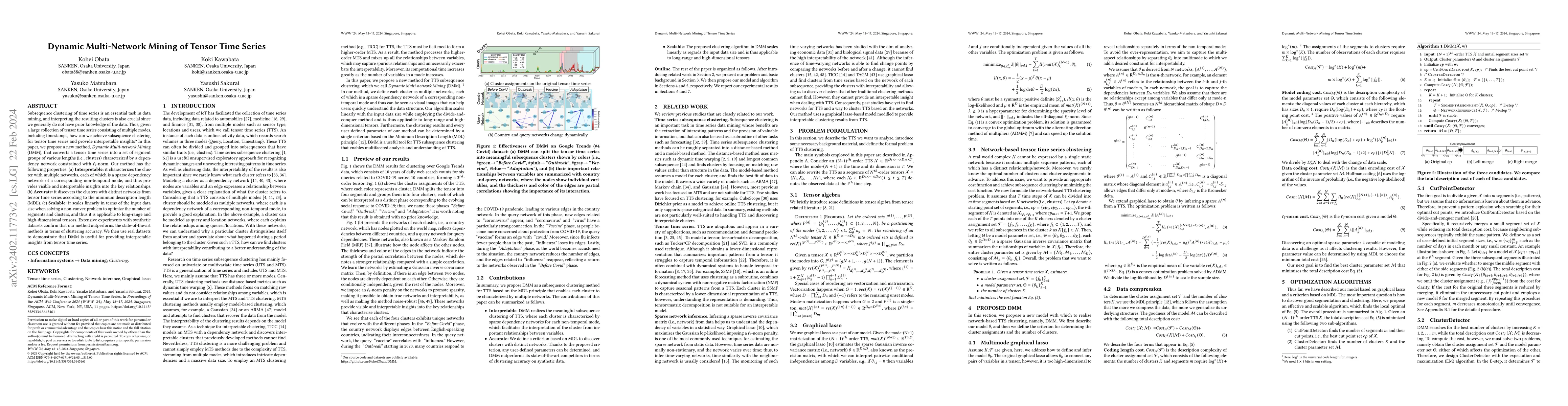 Thumbnail for Dynamic Multi-Network Mining of Tensor Time Series