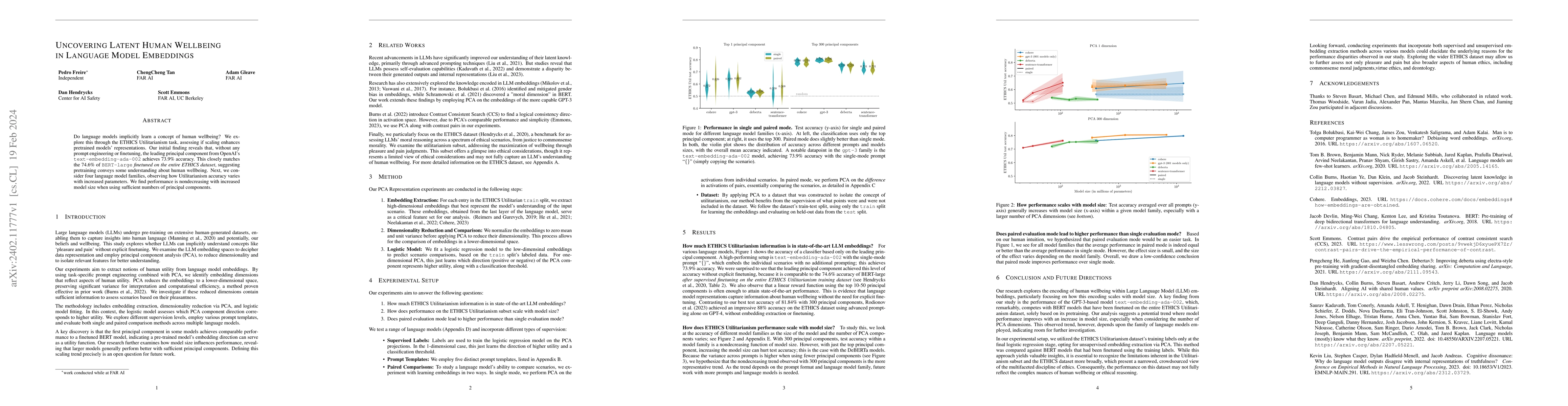 Thumbnail for Uncovering Latent Human Wellbeing in Language Model Embeddings