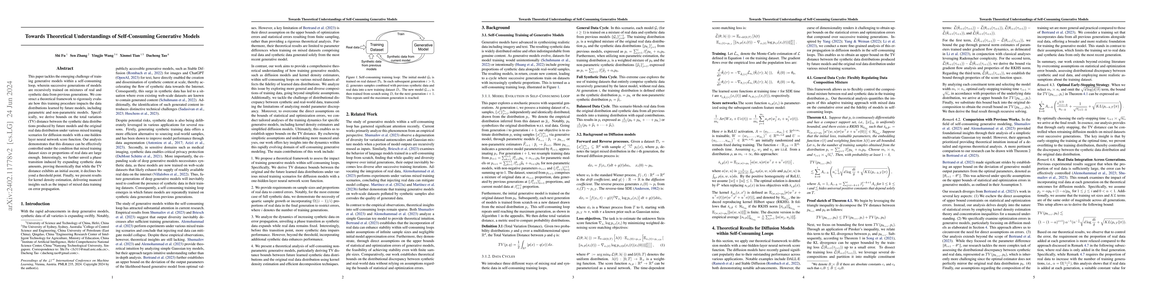 Thumbnail for Towards Theoretical Understandings of Self-Consuming Generative Models