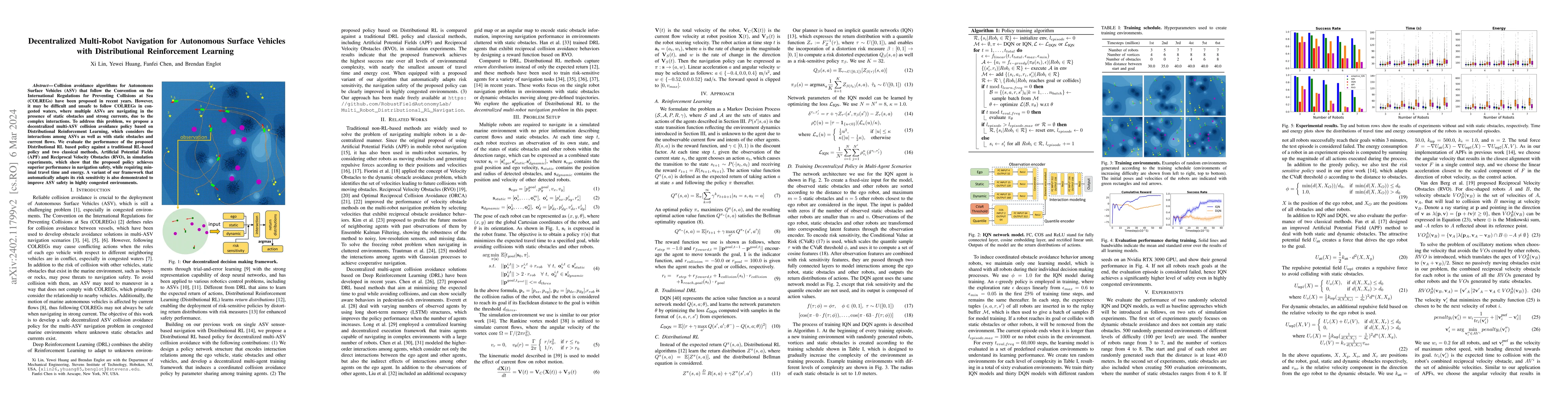 Thumbnail for Decentralized Multi-Robot Navigation for Autonomous Surface Vehicles
  with Distributional Reinforcement Learning