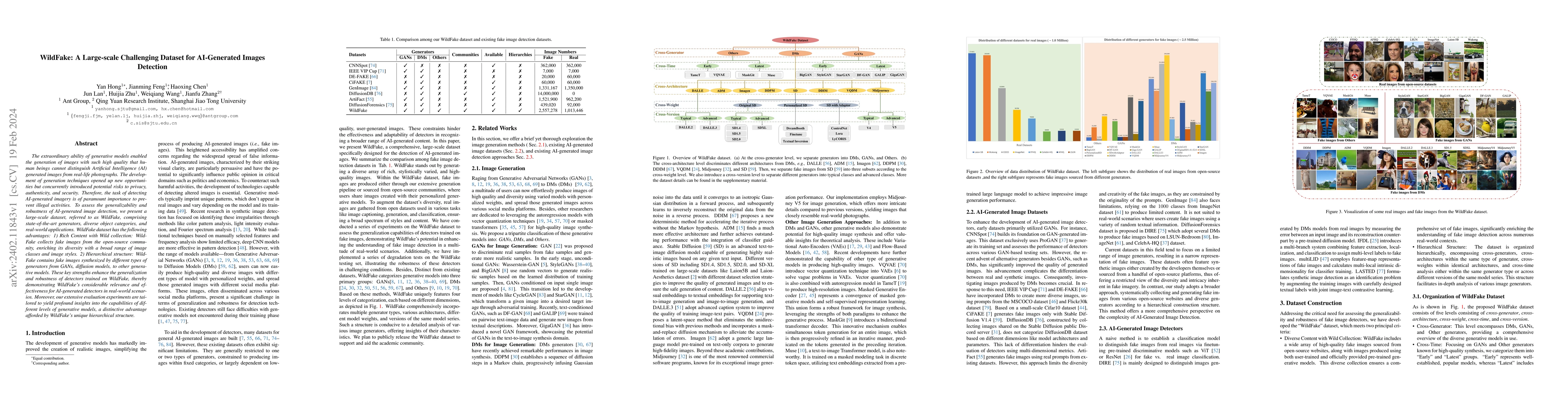 Thumbnail for WildFake: A Large-scale Challenging Dataset for AI-Generated Images
  Detection