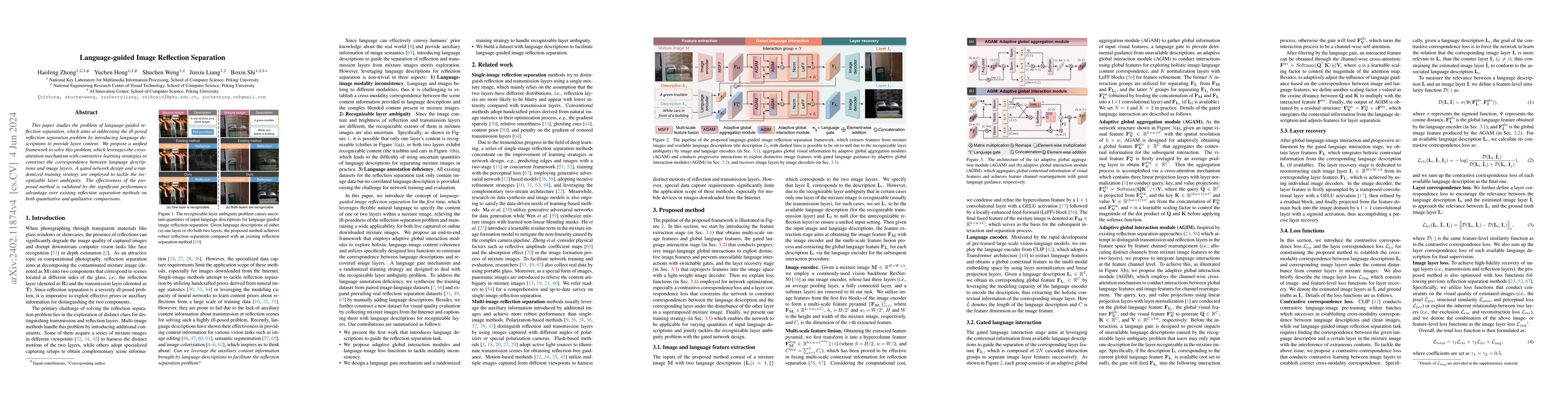 Thumbnail for Language-guided Image Reflection Separation