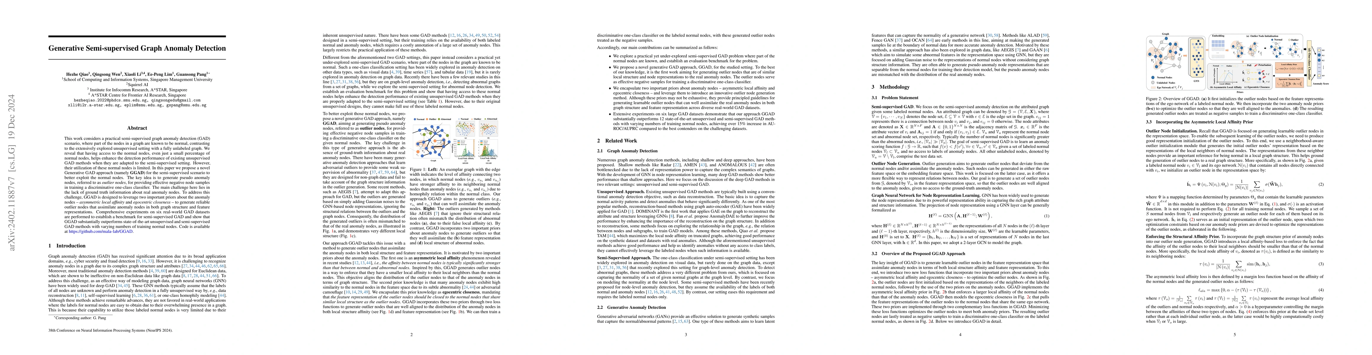 Thumbnail for Generative Semi-supervised Graph Anomaly Detection
