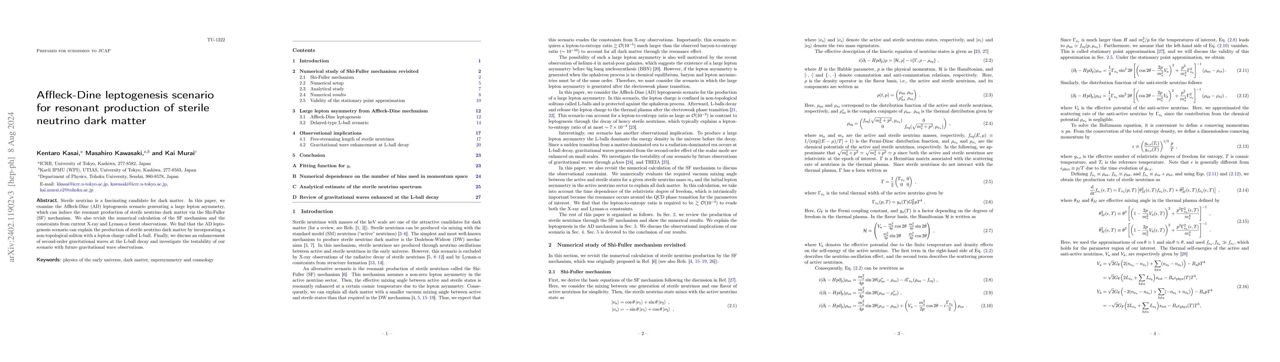 Thumbnail for Affleck-Dine leptogenesis scenario for resonant production of sterile
  neutrino dark matter